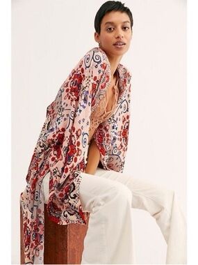 Free People Mix Print Kimono